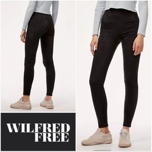 Aritzia Wilfred free Daria faux leather suede legging